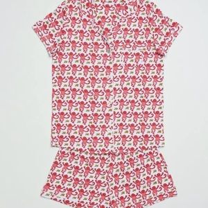 Roller Rabbit Pink Monkey PJ Polo Set